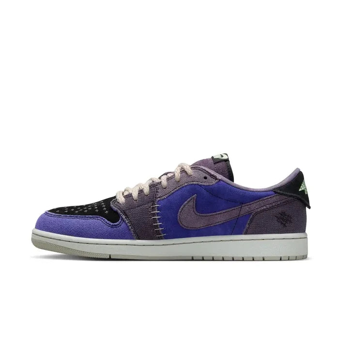 Air Jordan 1 Retro Low Men's Shoes Purple/Black color  Left view