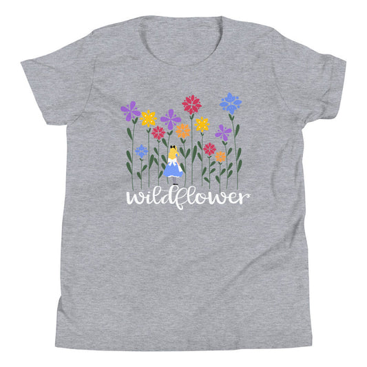 Alice in Wonderland Kids Wildflower Unisex Short Sleeve Kids T-Shirt