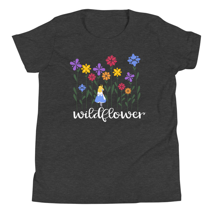 Alice in Wonderland Kids Wildflower Unisex Short Sleeve Kids T-Shirt