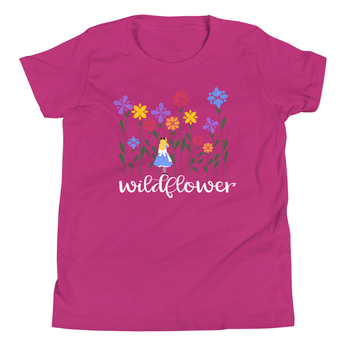 Alice in Wonderland Kids Wildflower Unisex Short Sleeve Kids T-Shirt