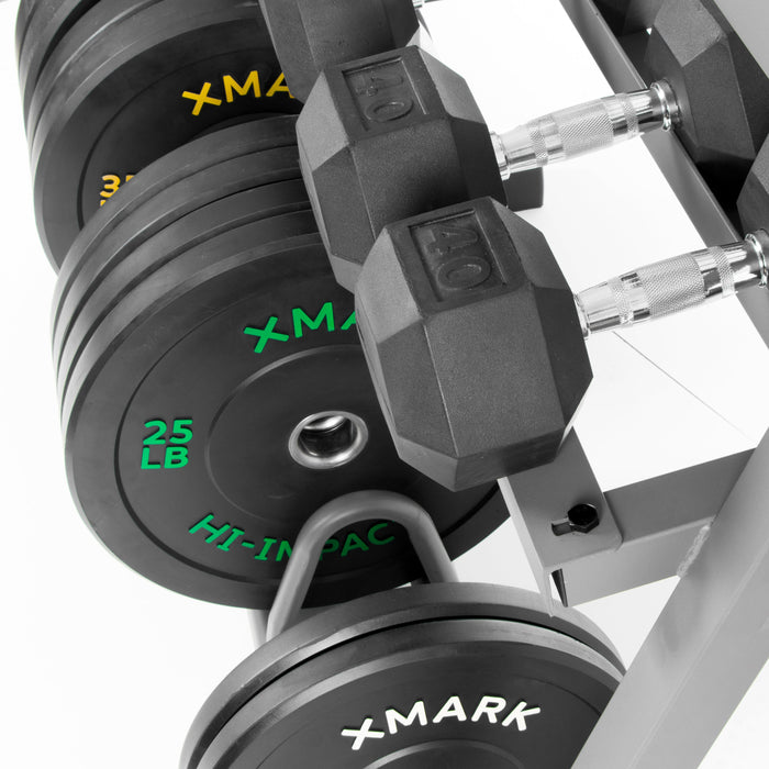 All-In-One Storage Solution, Dumbbells, Weight Plates and Barbells