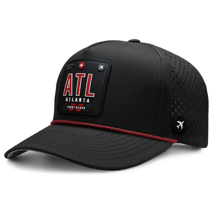 Atlanta - Revolve Performance Hat Black color 3 Quarter front view