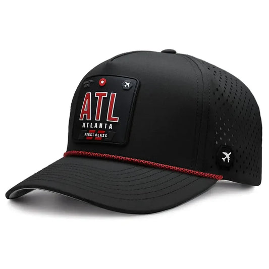 Atlanta - Revolve Performance Hat Black color 3 Quarter front view