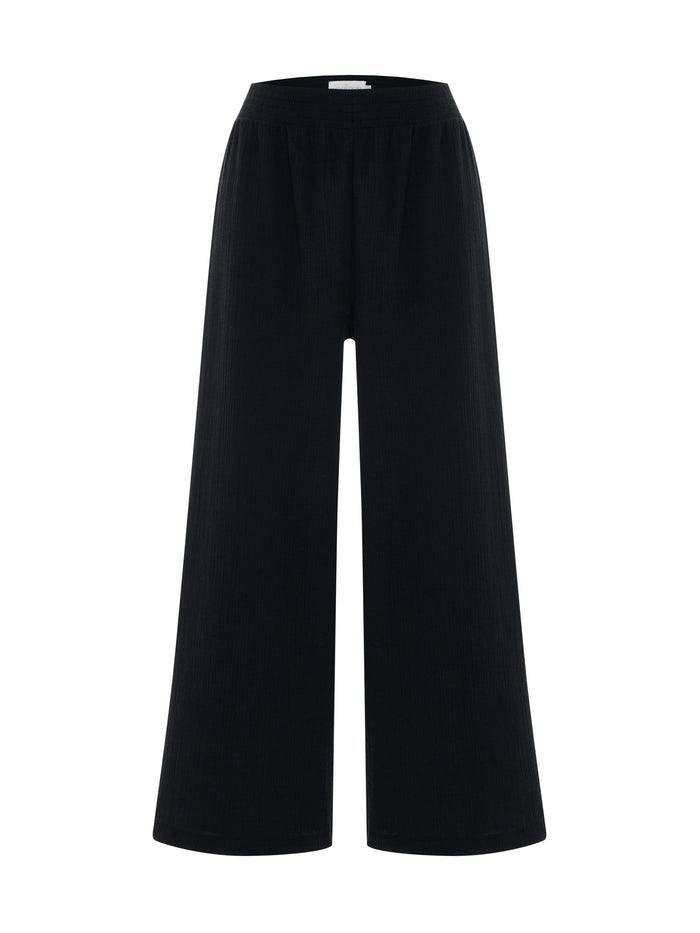 Aura Palazzo Pants - Black