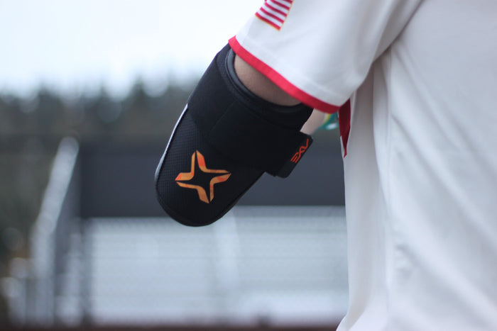 Axe Armor Elbow Guards - Magma Orange