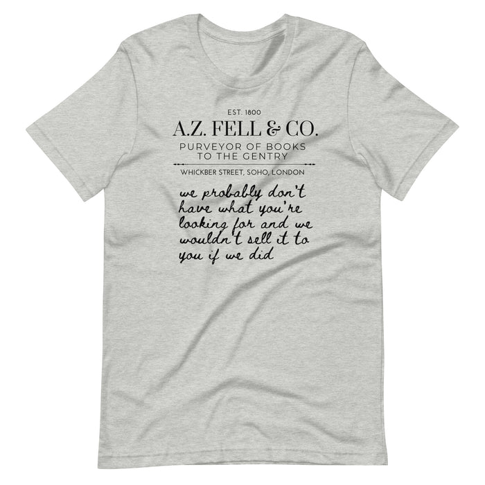 A.Z. Fell and Co T-Shirt Good Omens Bookshop Antiquarian Aziraphale Crowley T-Shirt