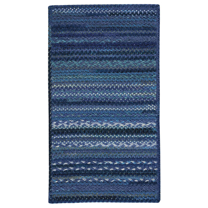 Bayview Twilight Blue Braided Rug Cross Sewn Rectangle image
