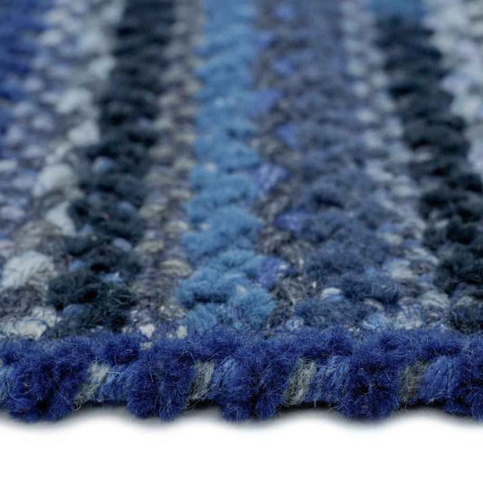 Bayview Twilight Blue Braided Rug Cross Sewn Rectangle image