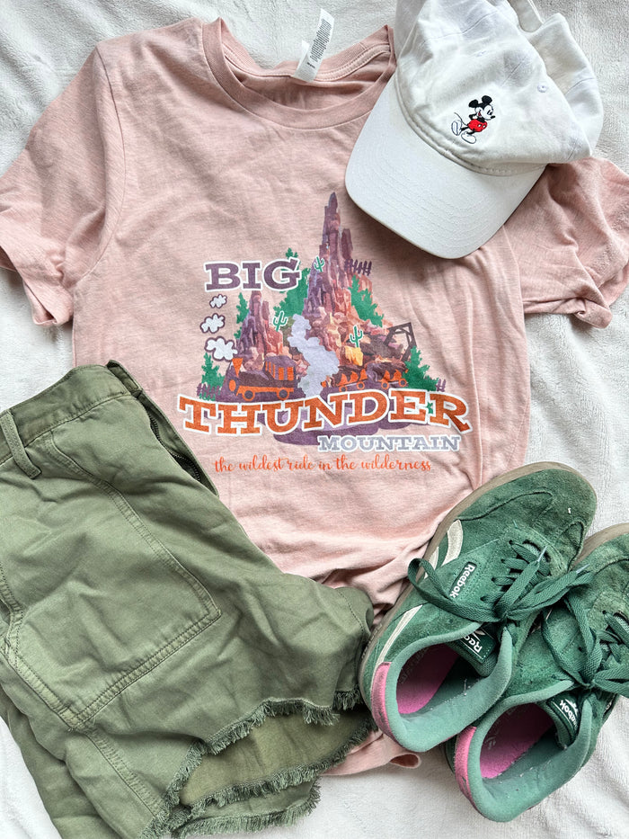 Big Thunder Mountain- READY TO SHIP- Heather Prism Peach Small