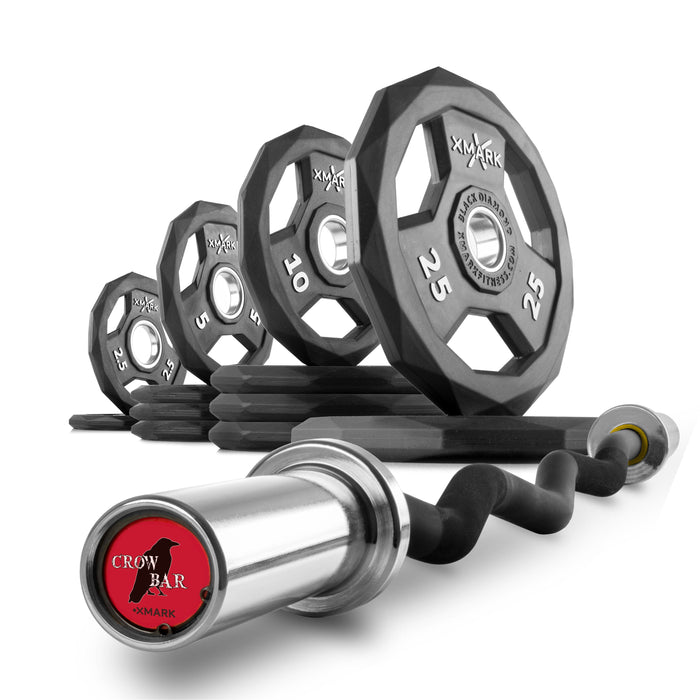 Black Diamond® Olympic Weight Plates and Curl Barbell Sets