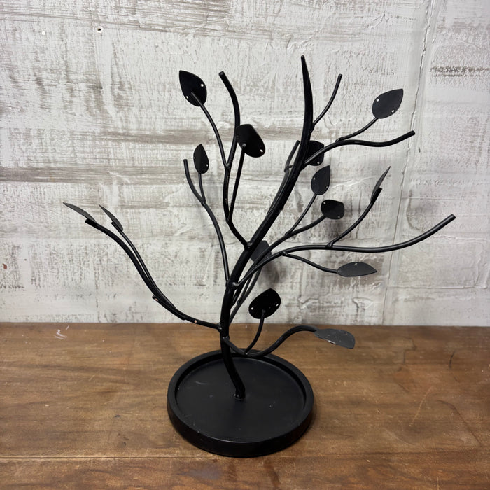 Black Metal Tree Jewelry Hanger Organizer