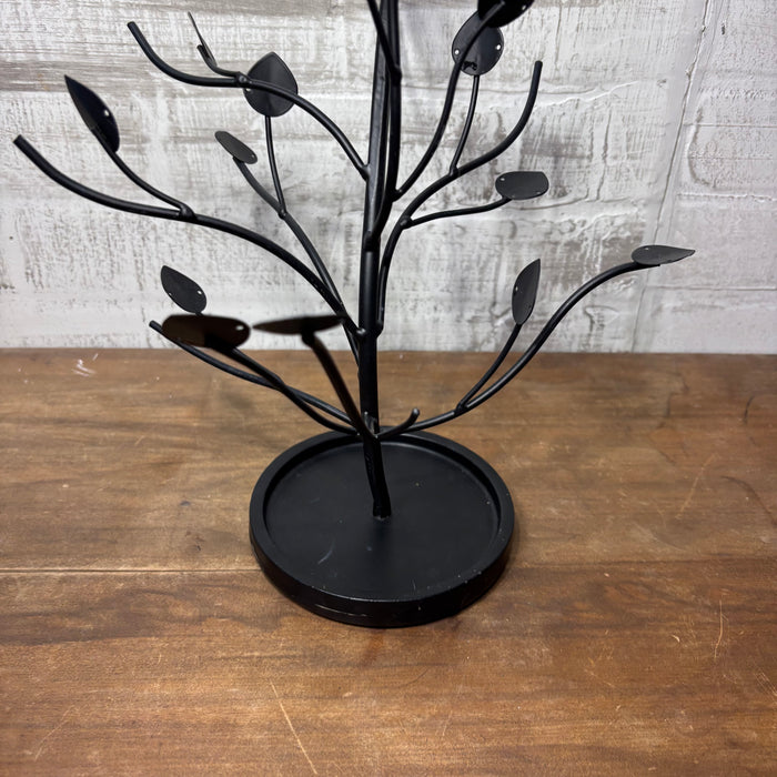 Black Metal Tree Jewelry Hanger Organizer