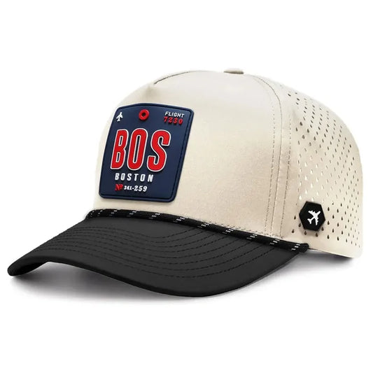 BOS - Boston Revolve Performance Hat Moonstone/Black color 3Quarter front view