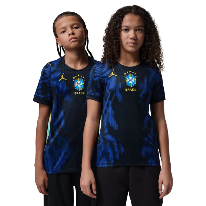 Brazil 2026 Stadium Away Big Kids' Jordan Dri-FIT Soccer Replica Jersey