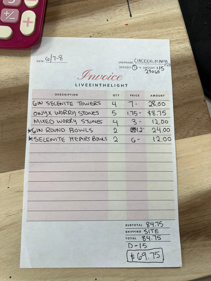 @chicken_mama1128 Wholesale Live Sale Invoice *updated*