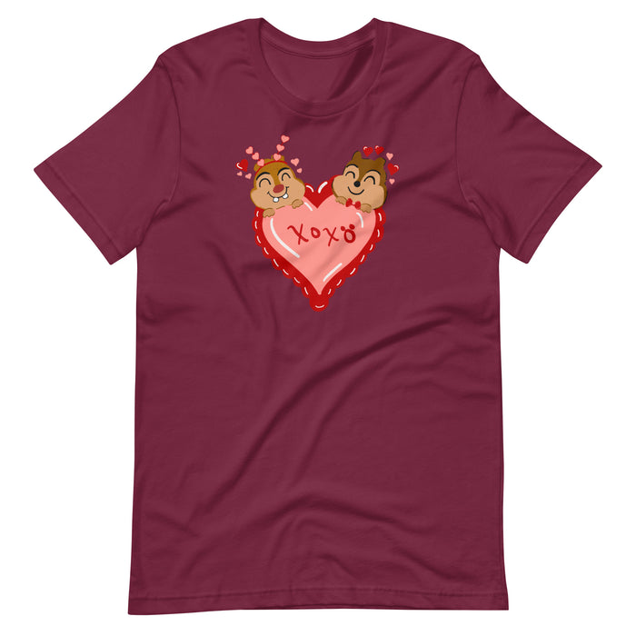 Chip and Dale Valentine's Day Love Unisex t-shirt