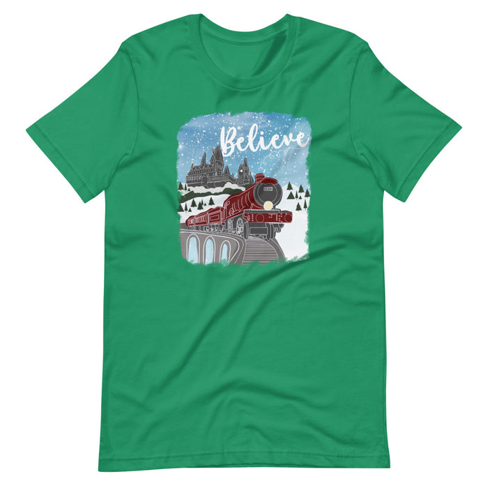 Christmas Castle and Train Unisex T-Shirt