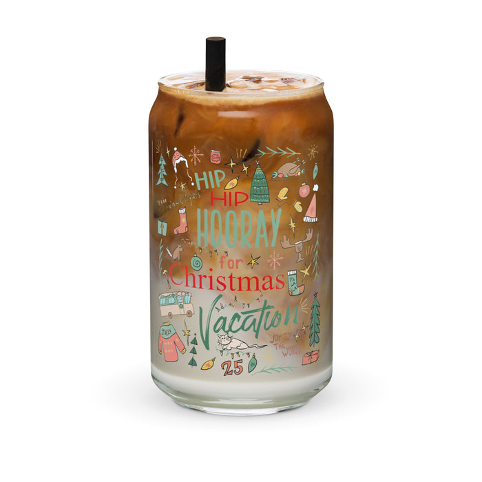 Christmas Vacation Glass Hip Hip Hooray for Christmas Vacation Griswold Family Christmas Can-shaped glass
