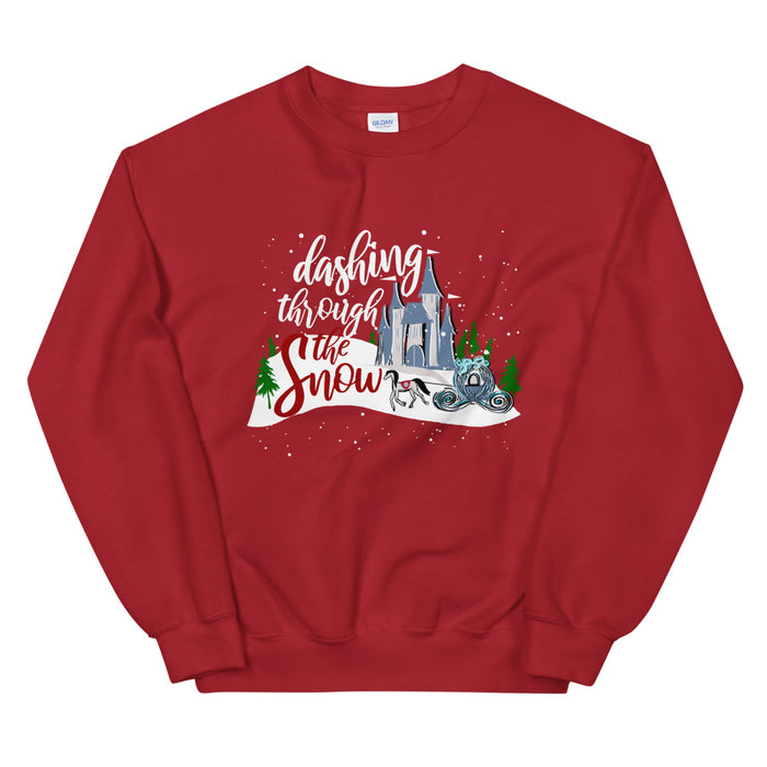 Cinderella Christmas Sweatshirt Dashing Through the Snow