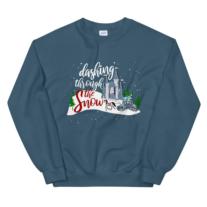 Cinderella Christmas Sweatshirt Dashing Through the Snow