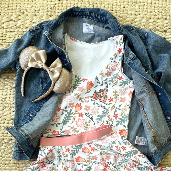 Cinderella's Castle Garden Floral Crop Top
