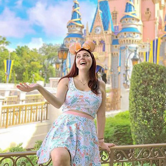 Cinderella's Castle Garden Floral Crop Top