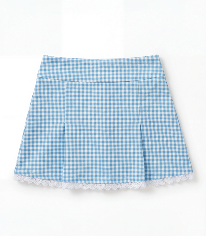 Claire Gingham Lace Golf Skirt
