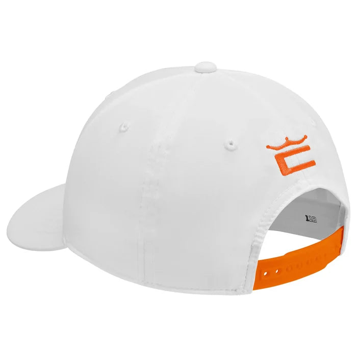 Cobra Golf Boy's Tour Tech Golf Cap White_Orange color.