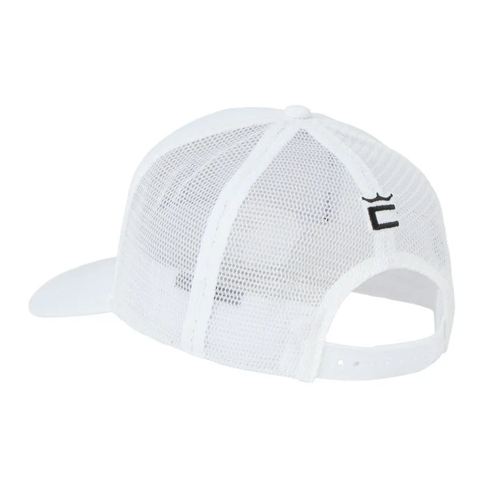 Cobra Golf Men's Shield Trucker Golf Cap white color.