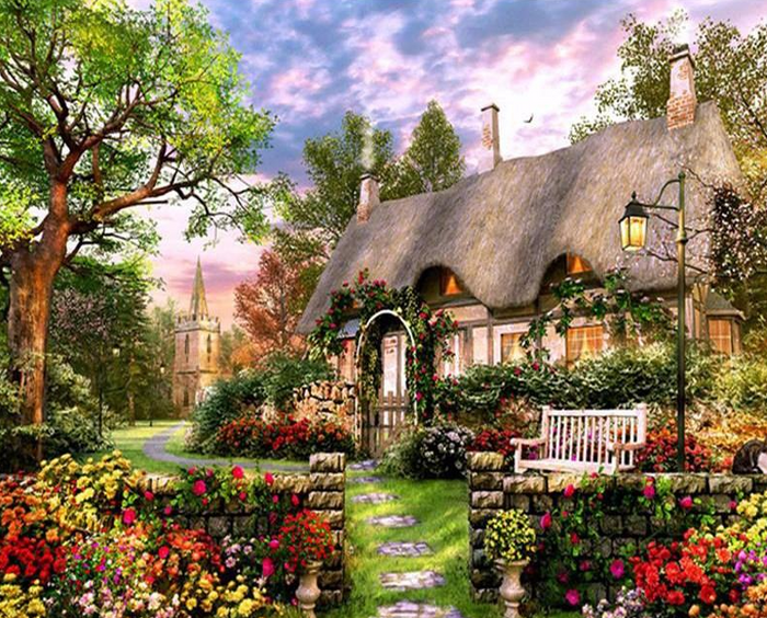 Colorful Flowers & House Paint by Numbers