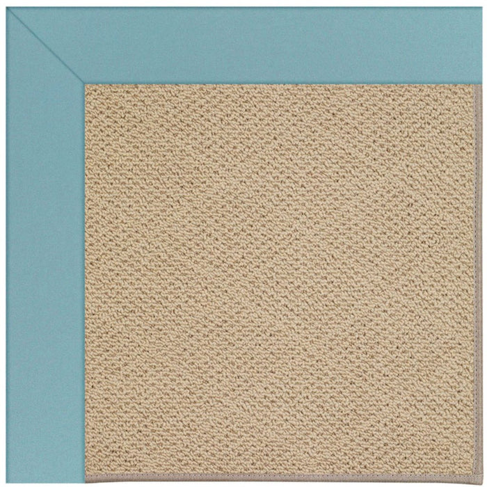 Creative Concepts-Cane Wicker Canvas Mineral Blue Machine Tufted Rug Rectangle image
