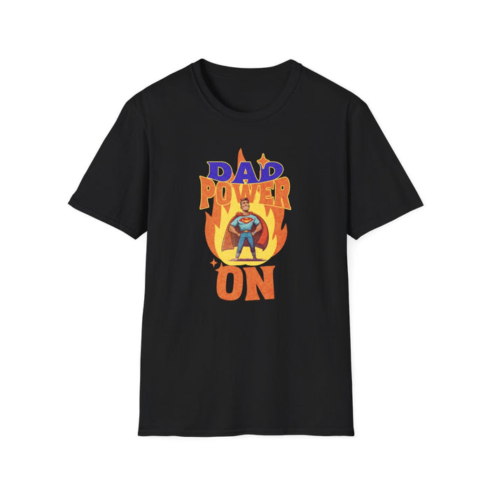 Dad Power On Superhero T-Shirt for Dads - funny t-shirt by Cheeky Business