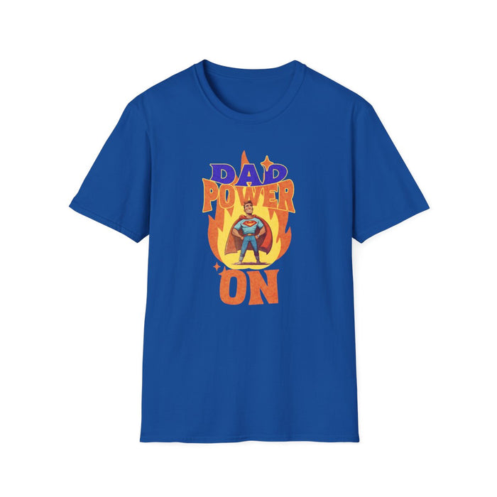 Dad Power On Superhero T-Shirt for Dads - funny t-shirt by Cheeky Business