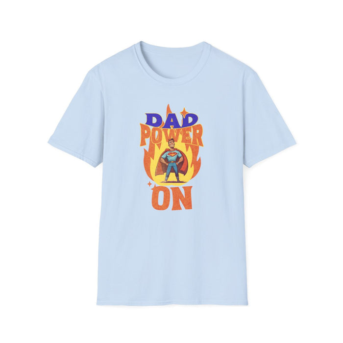 Dad Power On Superhero T-Shirt for Dads - funny t-shirt by Cheeky Business
