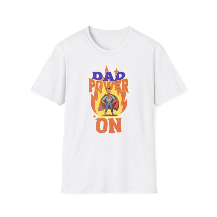 Dad Power On Superhero T-Shirt for Dads - funny t-shirt by Cheeky Business