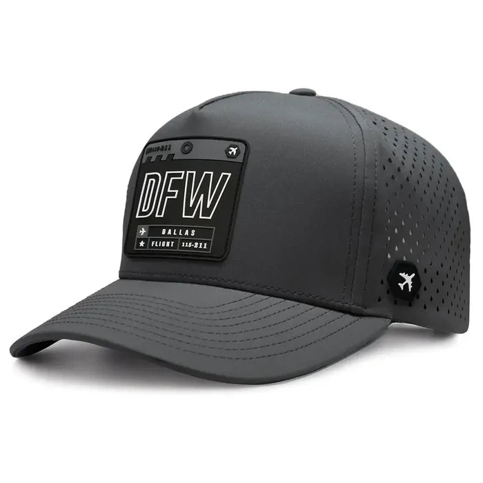 Dallas Performance Cap Charcoal color 3Quarter front view