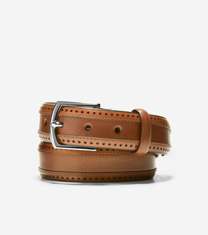 Dawson 32mm Perforated Belt-British Tan
