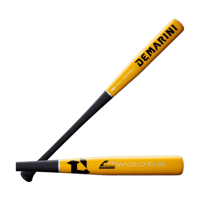 DeMarini 2027 The Woods Wood Composite (-3) BBCOR Baseball Bat Yellow Color