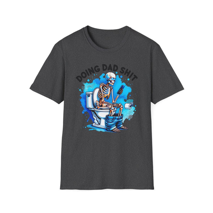 dark heather t-shirt with doing dad sh*t funny dad slogan