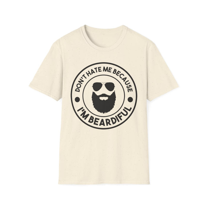 Don't Hate Me Because I'm Beardiful T-Shirt - funny t-shirt by Cheeky Business