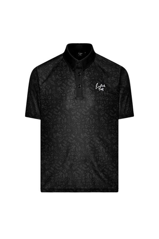 Doodle Sketch Signature Polo
