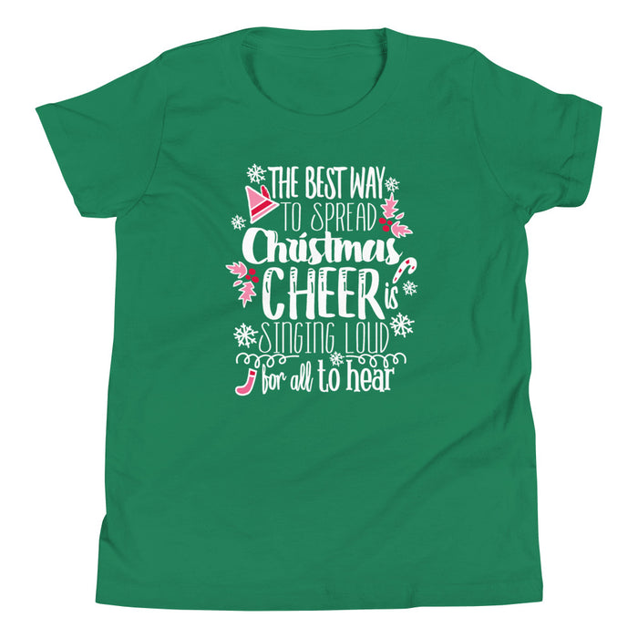 Elf Kids Christmas Jovie the Elf Christmas Shirt Elf Movie Youth Short Sleeve T-Shirt