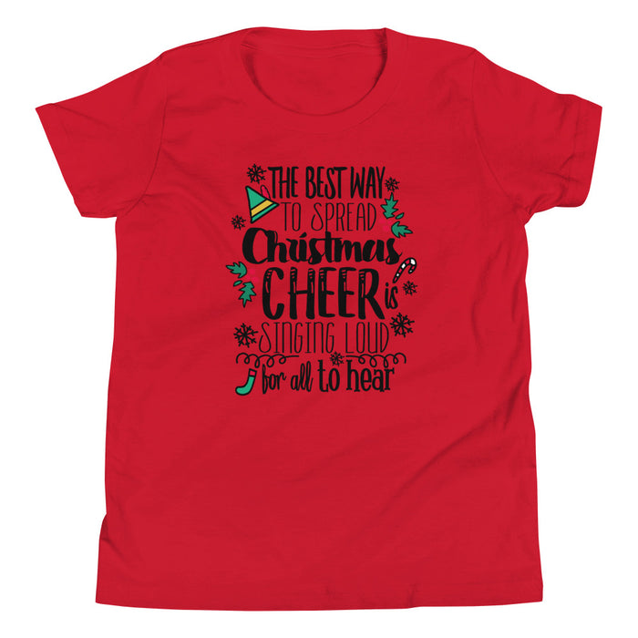 Elf Kids Christmas T-shirt Buddy the Elf Christmas Shirt Youth Short Sleeve T-Shirt