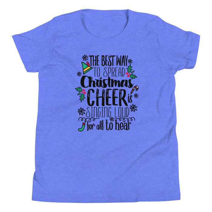 Elf Kids Christmas T-shirt Buddy the Elf Christmas Shirt Youth Short Sleeve T-Shirt