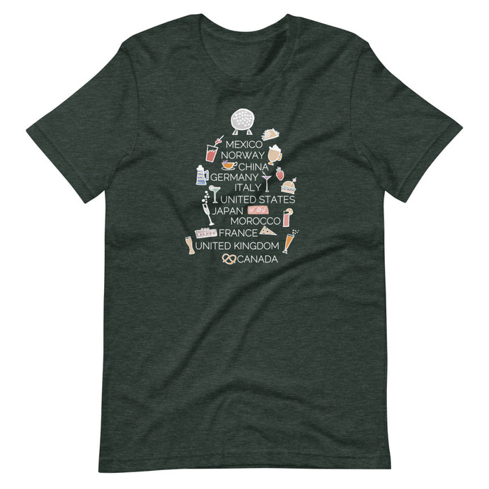 Epcot Food and Wine T-Shirt Spaceship Earth World Showcase T-Shirt