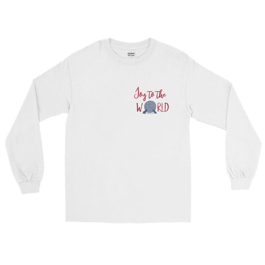 Epcot Holiday Long Sleeve Joy to the World Showcase Christmas Men’s Long Sleeve Shirt