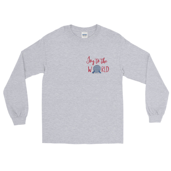 Epcot Holiday Long Sleeve Joy to the World Showcase Christmas Men’s Long Sleeve Shirt