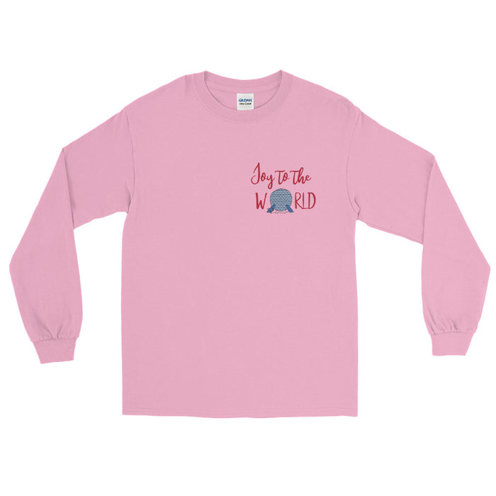 Epcot Holiday Long Sleeve Joy to the World Showcase Christmas Men’s Long Sleeve Shirt