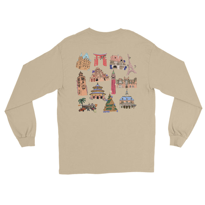 Epcot World Showcase Flower and Garden Festival Bloom Men’s Long Sleeve Shirt