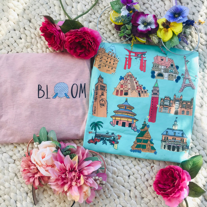 Epcot World Showcase Flower and Garden T-Shirt Festival Bloom Short-Sleeve Unisex T-Shirt